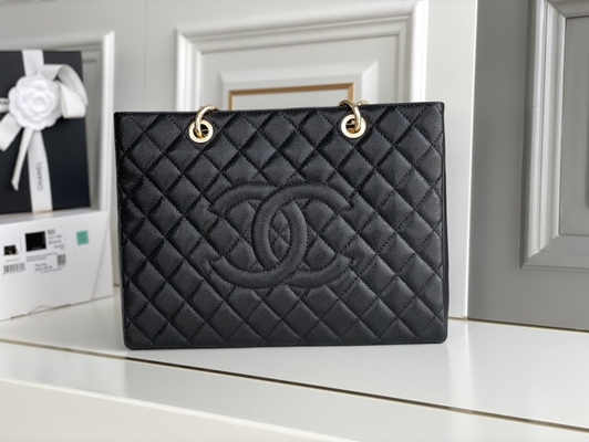Chanel Lychee Leather Caviar Grand Shopping Tote GST Bag ใบใหญ่