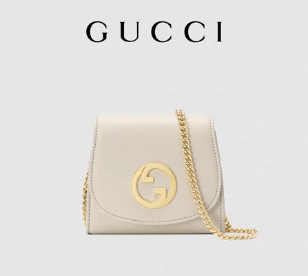 กระเป๋าหนังสีขาว Custom Branded Bags Medium Blondie Gucci Handbag