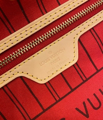 Louis Vuitton Designer Monogram Bag Pink Monogram Canvas Neverfull Mm หนังเกรดเออิตาลี