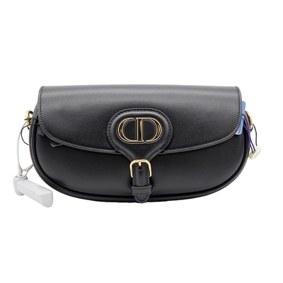 กระเป๋าสะพายข้างหนังลูกวัวสีดำ Dior Bobby East West Bag Hobo