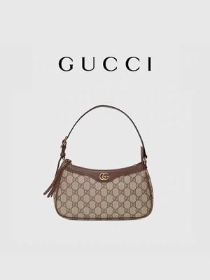 กระเป๋าสะพายใต้วงแขนหนังแคนวาส GG Supreme ขนาดเล็ก GUCCI Ophidia