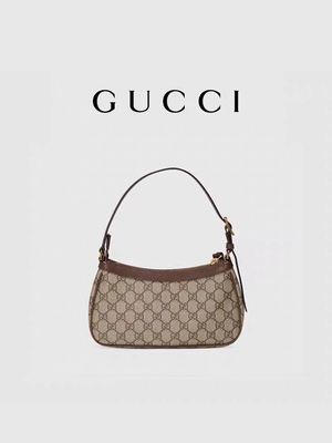 กระเป๋าสะพายใต้วงแขนหนังแคนวาส GG Supreme ขนาดเล็ก GUCCI Ophidia