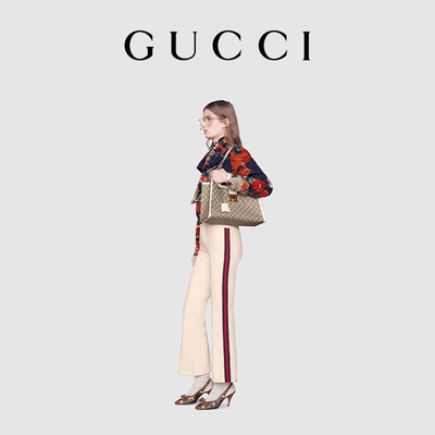 กระเป๋าสะพาย GG Gucci Padlock Medium Supreme Canvas Customized