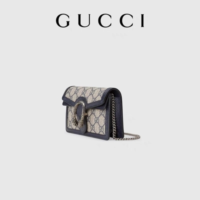 ผ้าใบเคลือบ Dionysus GG Supreme Mini Bag กระเป๋าหนังกลับสายโซ่ CZ3457
