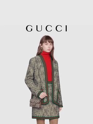 GUCCI Dionysus ใบเล็กประดับกระเป๋าถือสุภาพสตรีแบรนด์แคนวาสเคลือบหนังกลับ