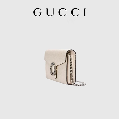 60cm สุภาพสตรี GUCCI Dionysus Mini Leather Chain Bag Snap Closure