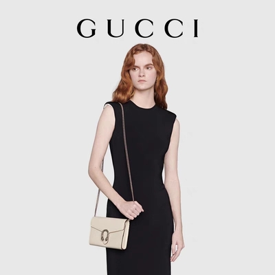 60cm สุภาพสตรี GUCCI Dionysus Mini Leather Chain Bag Snap Closure