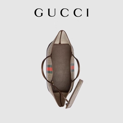กระเป๋าผู้หญิง Gucci Ophidia แบรนด์เนมสีน้ำตาลขนาดเล็กขนาดกลางขนาดใหญ่ Ebony