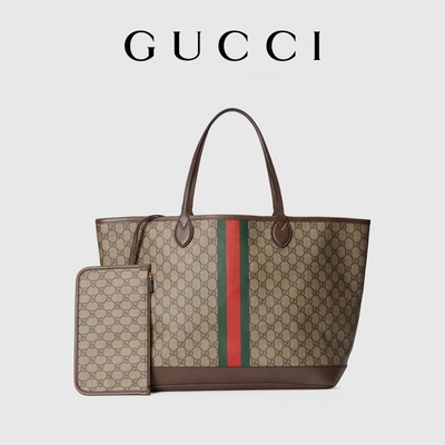 กระเป๋าผู้หญิง Gucci Ophidia แบรนด์เนมสีน้ำตาลขนาดเล็กขนาดกลางขนาดใหญ่ Ebony