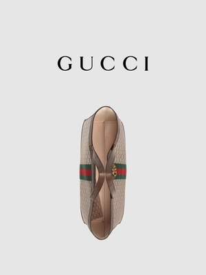 หนัง GUCCI Ophidia สุภาพสตรีแบรนด์กระเป๋าสะพายช้อปปิ้ง Tote