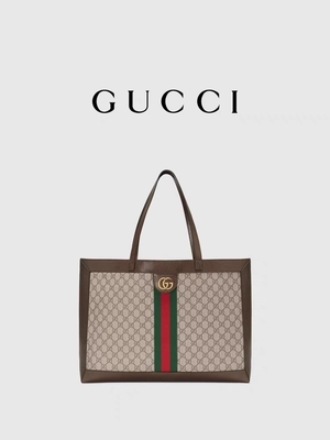 หนัง GUCCI Ophidia สุภาพสตรีแบรนด์กระเป๋าสะพายช้อปปิ้ง Tote
