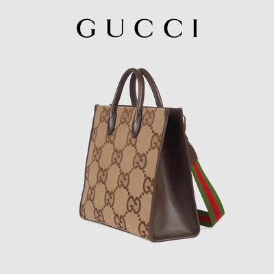 กระเป๋าสะพายยี่ห้อ GUCCI Jumbo GG Tote Bag Camel Men Gentleman