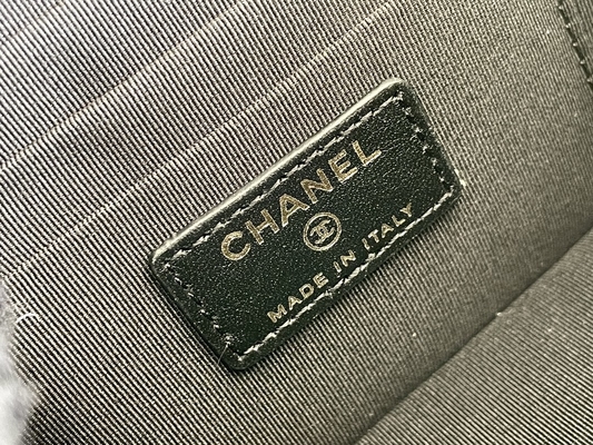 หนังแกะ กระเป๋าแบรนด์สั่งทำ Chanel 22K Vanity Case Multi Pocket