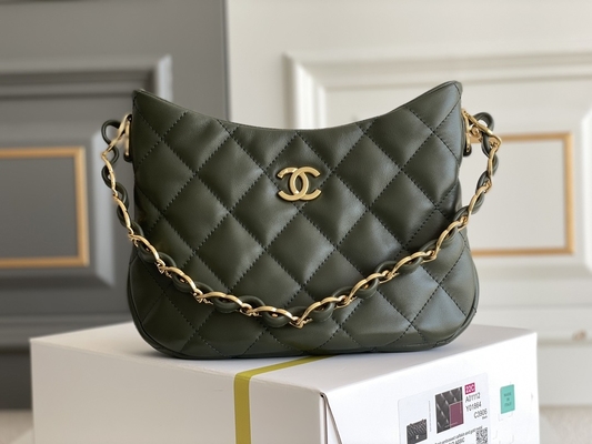 Chanel AS3562 Small Hobo Armpit Hippie Tote Bag กระเป๋าสะพาย 2022 ฤดูใบไม้ร่วงฤดูหนาว