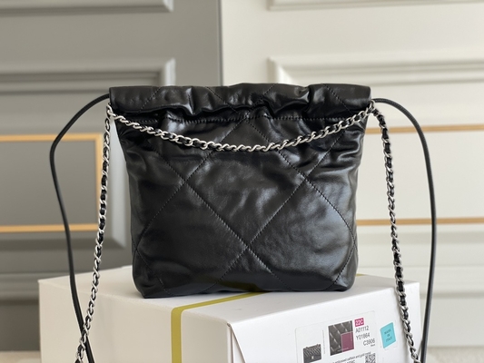 Chanel Branded Ladies Handbag 22B MINI 22S หนังลูกวัว สีชมพู ขาว ดำ เหลือง