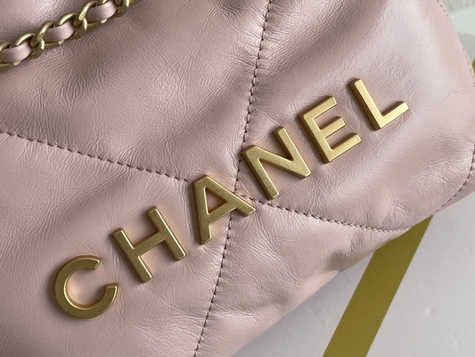 Chanel Branded Ladies Handbag 22B MINI 22S หนังลูกวัว สีชมพู ขาว ดำ เหลือง