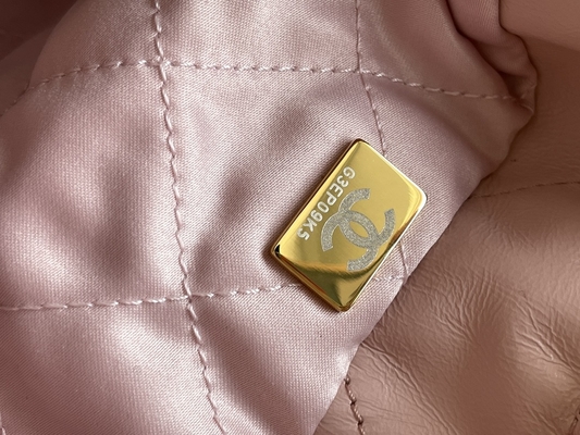 Chanel Branded Ladies Handbag 22B MINI 22S หนังลูกวัว สีชมพู ขาว ดำ เหลือง