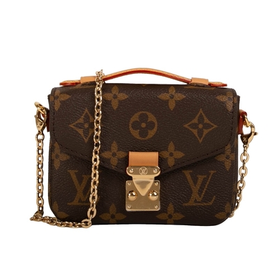 Mini Designer Monogram Bag Micro Metis LV Crossbody Bag สีน้ำตาล