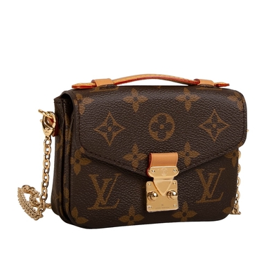 Mini Designer Monogram Bag Micro Metis LV Crossbody Bag สีน้ำตาล
