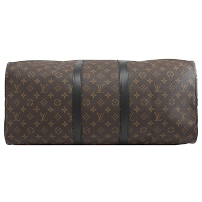 Macassar ผ้าใบเคลือบ LV Keepall BandoulièRe 55 Louis Vuitton M56714