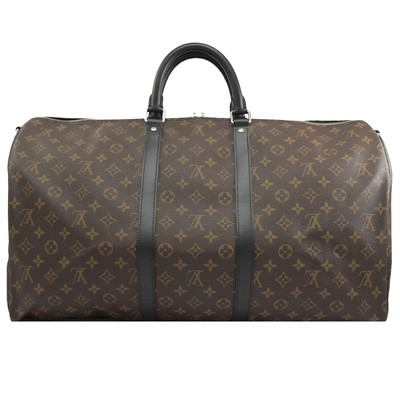 Macassar ผ้าใบเคลือบ LV Keepall BandoulièRe 55 Louis Vuitton M56714
