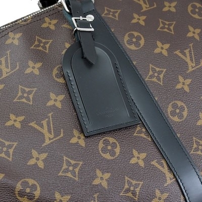 Macassar ผ้าใบเคลือบ LV Keepall BandoulièRe 55 Louis Vuitton M56714