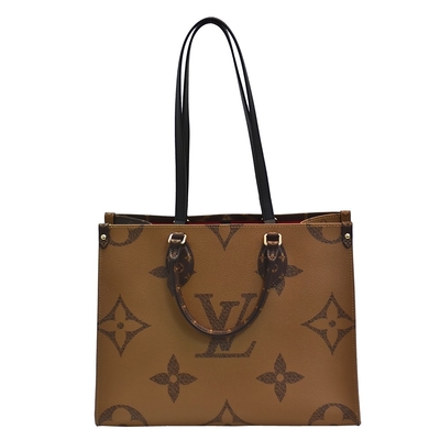 Reverse Canvas Designer Monogram Bag OnTheGo MM Louis Vuitton กระเป๋าช้อปปิ้ง