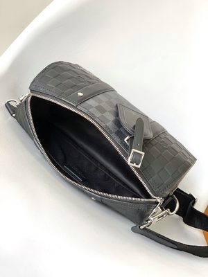 บุรุษแบรนด์เนม LV Keepall BandoulièRe 25 Checkerboard Messenger Bag