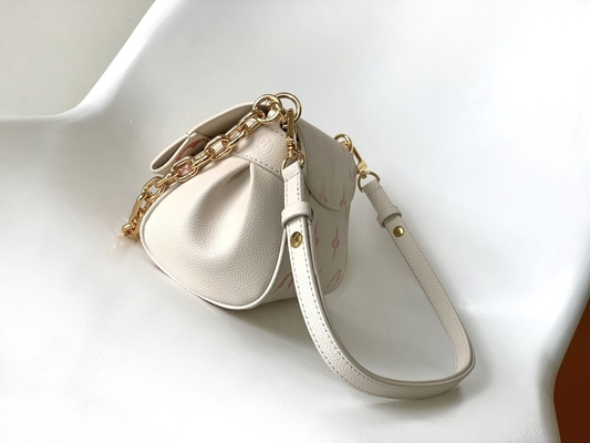 Favourite Creme Mini Sling Bag Branded LV Rose Trianon Two Monogram Empreinte Leather