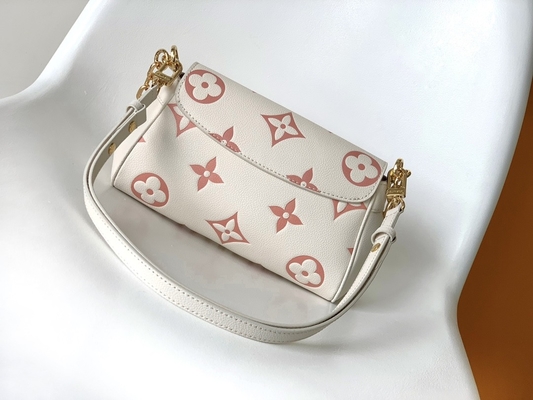 Favourite Creme Mini Sling Bag Branded LV Rose Trianon Two Monogram Empreinte Leather