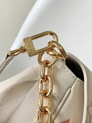 Favourite Creme Mini Sling Bag Branded LV Rose Trianon Two Monogram Empreinte Leather