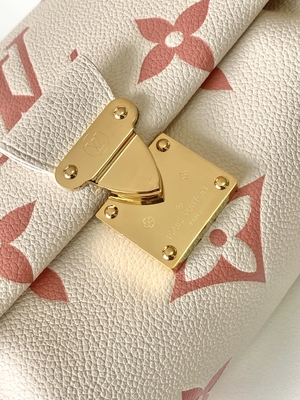 Favourite Creme Mini Sling Bag Branded LV Rose Trianon Two Monogram Empreinte Leather