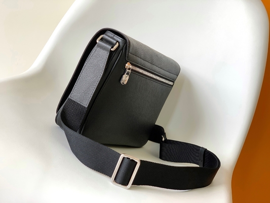 กระเป๋าผู้ชาย Louis Vuitton Branded District PM Damier Messenger Bag Graphite Black