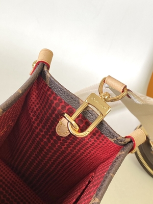 LV X Yayoi กระเป๋าแบรนด์เนมมือสอง Kusama OnTheGoMM Monogram Multicolor
