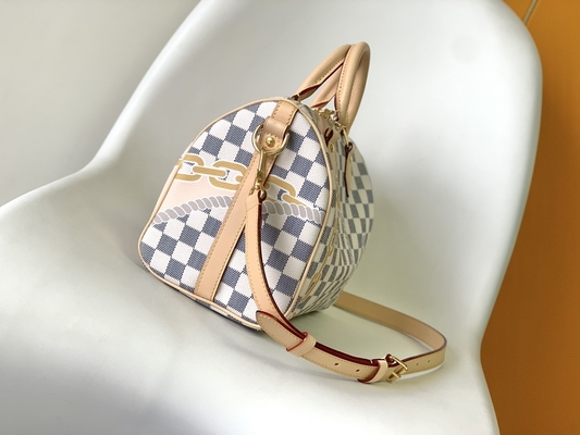 ผ้าใบเคลือบ Speedy Louis Vuitton Damier Azur 25 M46390