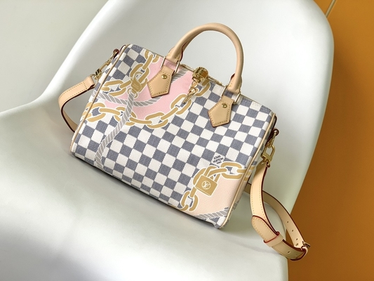 ผ้าใบเคลือบ Speedy Louis Vuitton Damier Azur 25 M46390