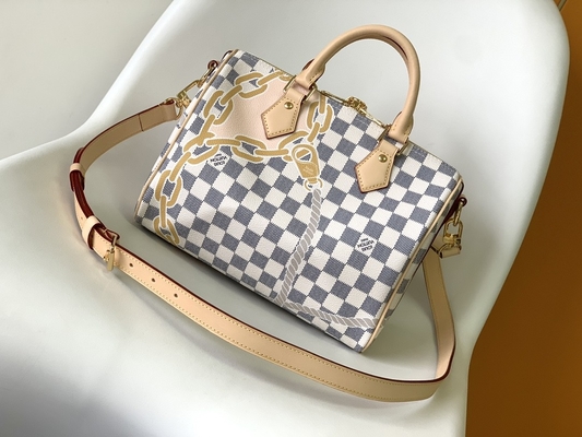 ผ้าใบเคลือบ Speedy Louis Vuitton Damier Azur 25 M46390