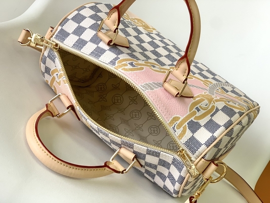 ผ้าใบเคลือบ Speedy Louis Vuitton Damier Azur 25 M46390