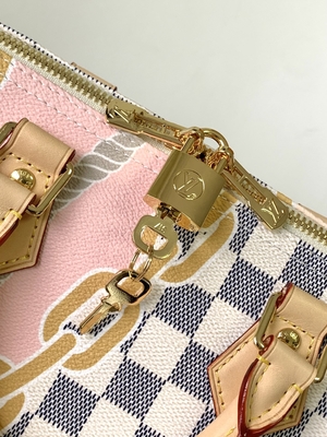 ผ้าใบเคลือบ Speedy Louis Vuitton Damier Azur 25 M46390