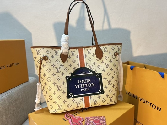 Louis Vuitton Preloved Branded Bag Neverfull Monogram Beige Handbag