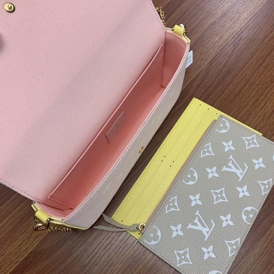 White Pochette Felicie LV Bag Spring In The City Monogram Empreinte