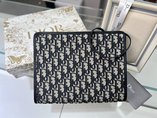 2 In 1 Mini Dior 30 Montaigne Pouch Blue Oblique Jacquard