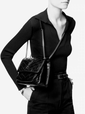 กระเป๋าถือหนัง YSL WOC Branded Messenger Bag DND1N 1000 NIKI