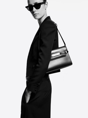 กระเป๋าหนังพรีเมี่ยม Yves Saint Laurent สีเบจ OEM