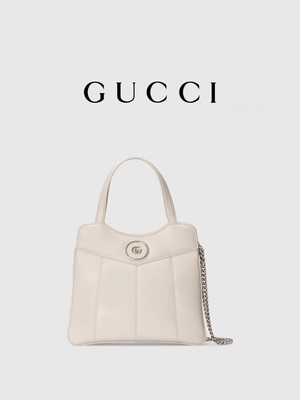 Leather Palladium Tone Gucci Tote Mini Classic Silhouettes