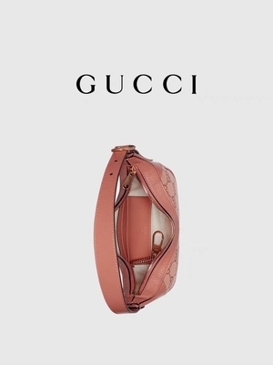 กระเป๋าสะพายแบรนด์ดีไซเนอร์ Gucci Ophidia Small Pink GG ผ้าแคนวาสซับในผ้าฝ้ายลินิน