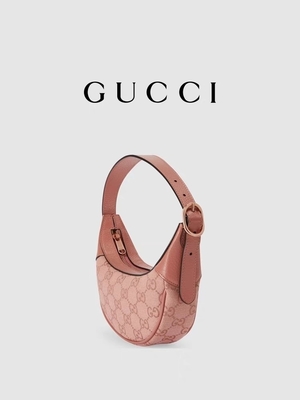 กระเป๋าสะพายแบรนด์ดีไซเนอร์ Gucci Ophidia Small Pink GG ผ้าแคนวาสซับในผ้าฝ้ายลินิน