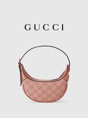กระเป๋าสะพายแบรนด์ดีไซเนอร์ Gucci Ophidia Small Pink GG ผ้าแคนวาสซับในผ้าฝ้ายลินิน
