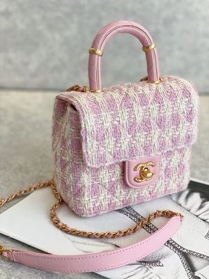 Girls Monogram Mini Designer Purses Chanel Mini Box Bag สีเขียว สีชมพู