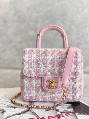 Girls Monogram Mini Designer Purses Chanel Mini Box Bag สีเขียว สีชมพู